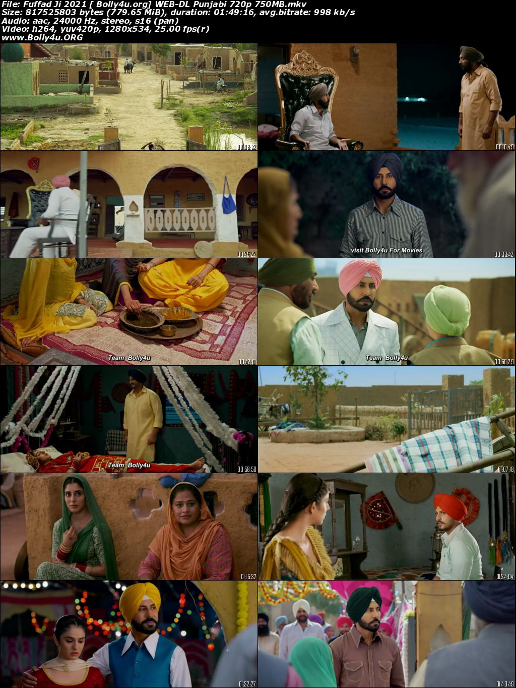 Fuffad Ji 2021 WEB-DL 750MB Punjab Movie Download 720p