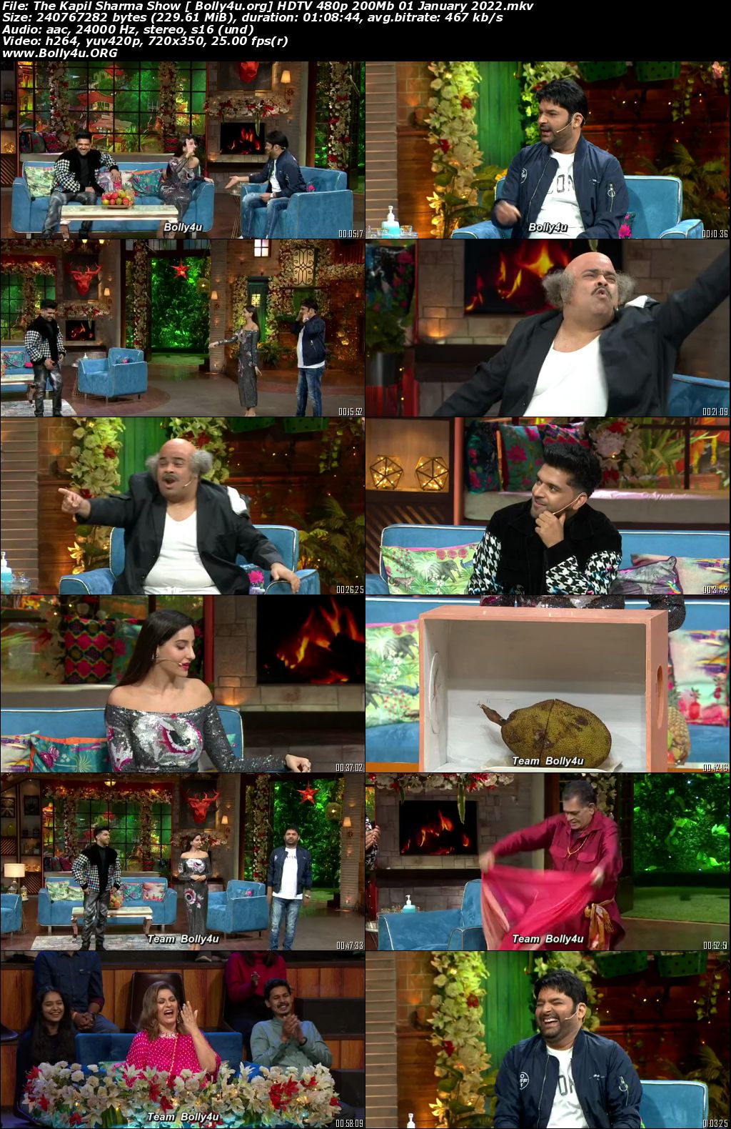 The Kapil Sharma Show HDTV 480p 200Mb 01 January 2022 Download