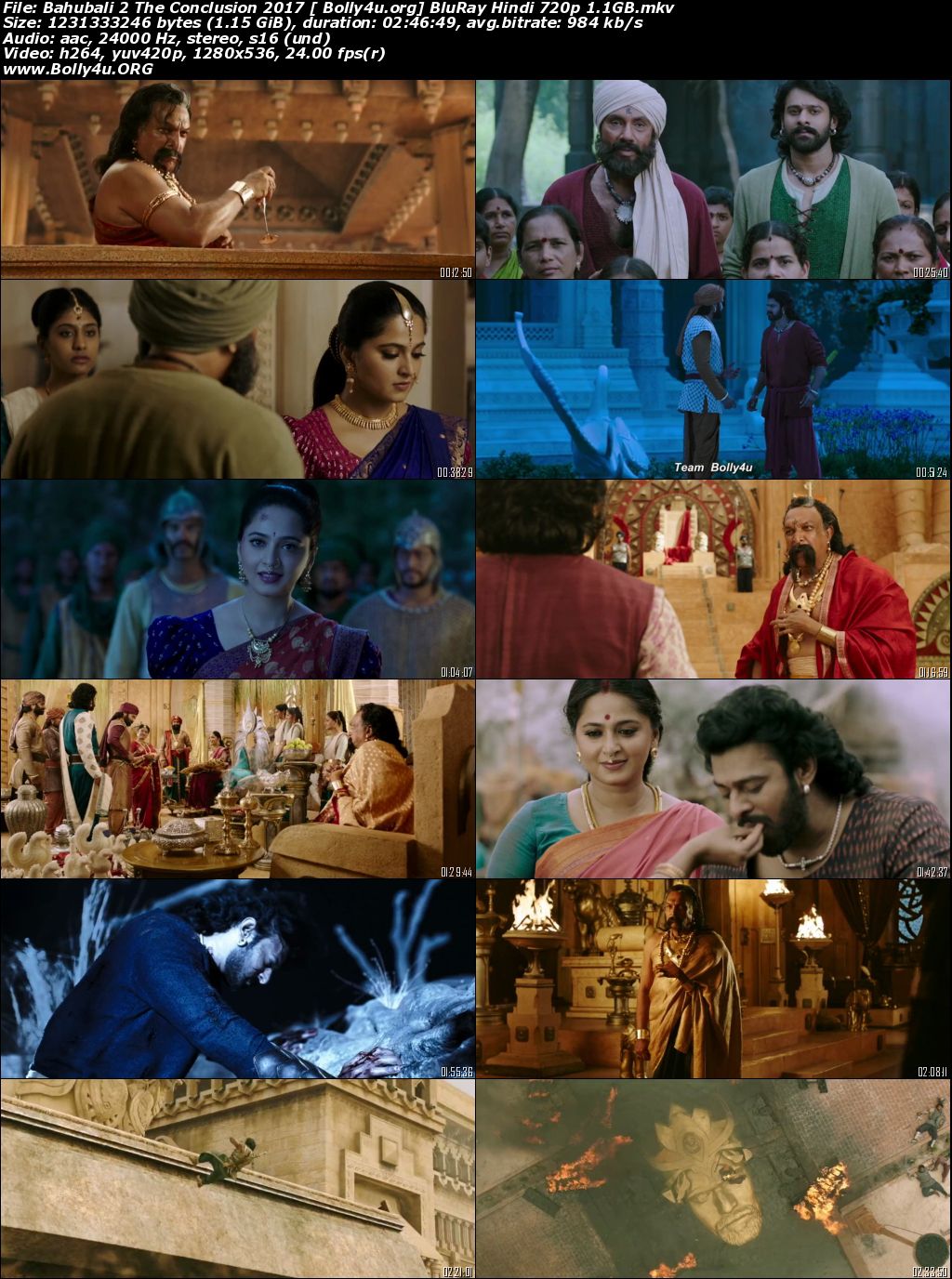 Bahubali 2 The Conclusion 2017 BluRay 1.1GB Hindi Movie Download 720p