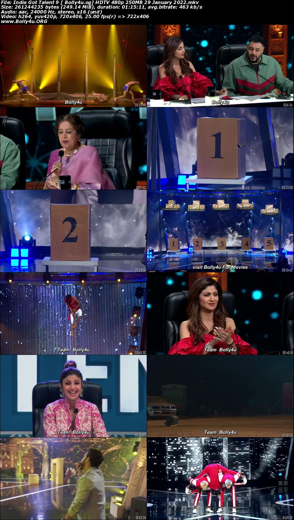 India Got Talent 9 HDTV 480p 250MB 29 January 2022 Download