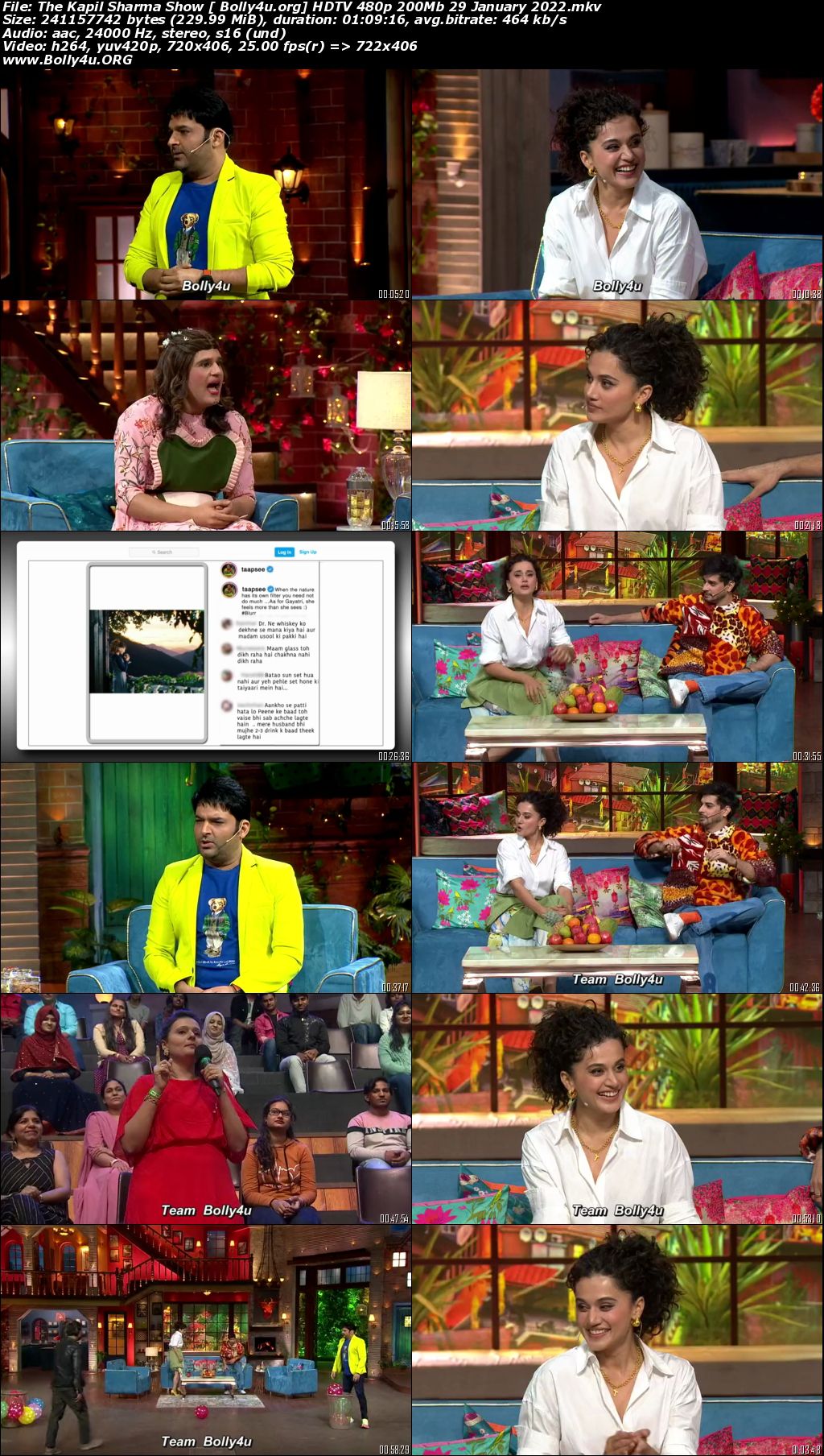 The Kapil Sharma Show HDTV 480p 200Mb 29 January 2022 Download