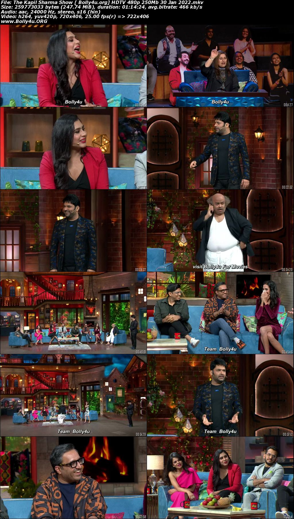 The Kapil Sharma Show HDTV 480p 250Mb 30 Jan 2022 Download