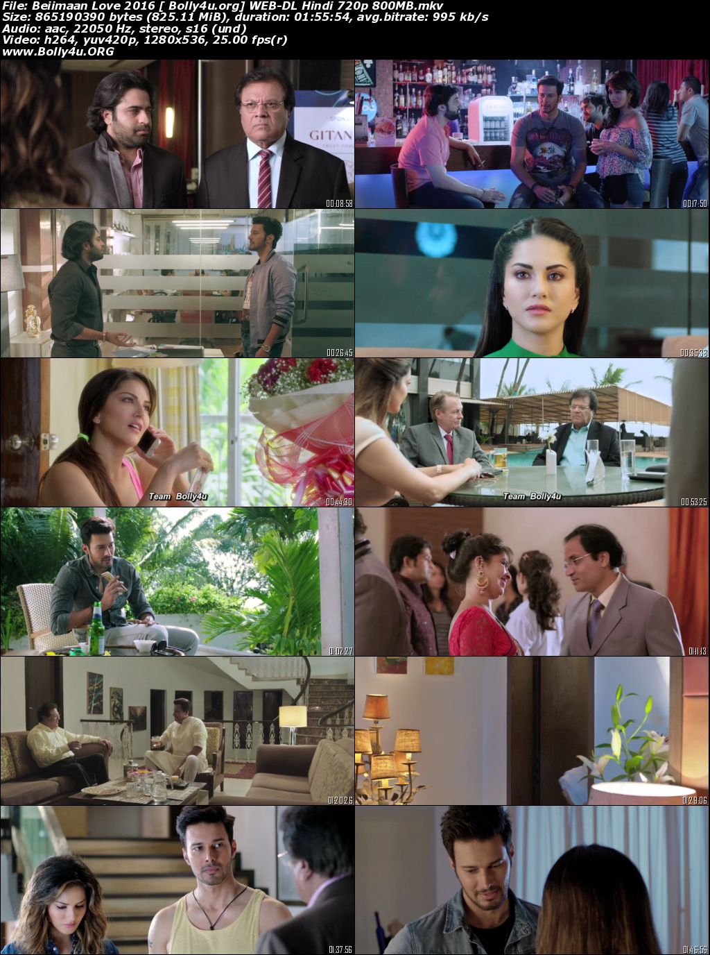 Beiimaan Love 2016 WEB-DL 350MB Hindi Movie Download 480p