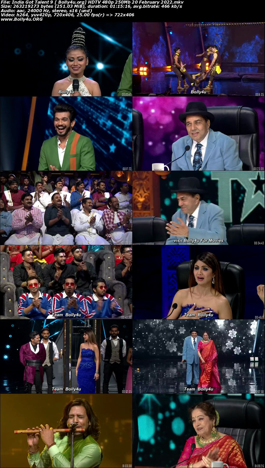 India Got Talent 9 HDTV 480p 250Mb 20 February 2022 Download