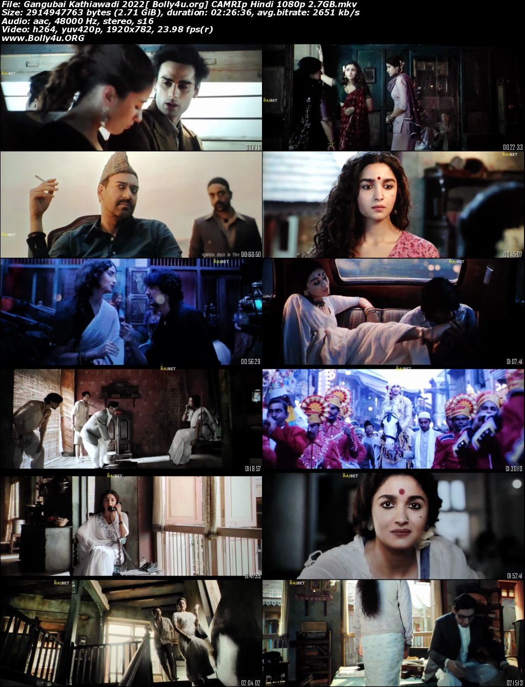 Gangubai Kathiawadi 2022 CAMRip Hindi Movie 720p 480p Download