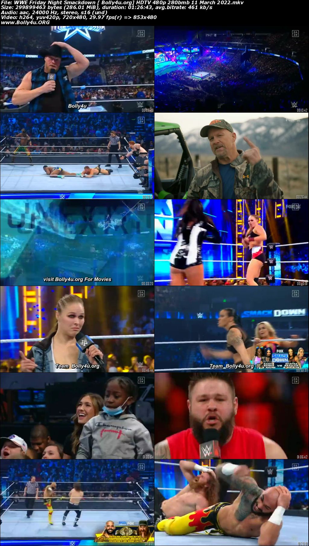 WWE Friday Night Smackdown HDTV 480p 280bmb 11 March 2022 Download