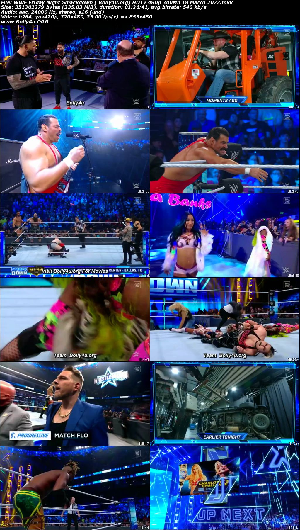 WWE Friday Night Smackdown HDTV 480p 300Mb 18 March 2022 Download