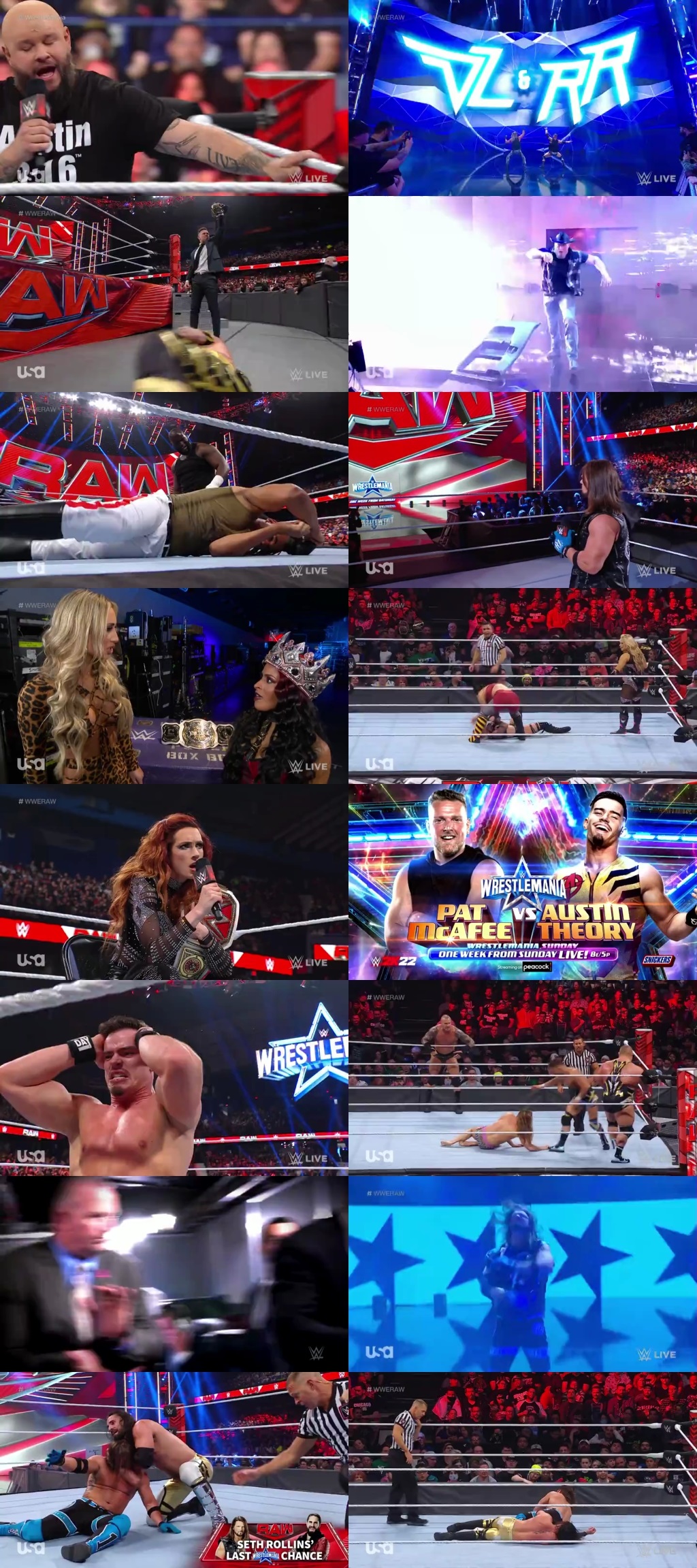 WWE Monday Night Raw 21st March 2022