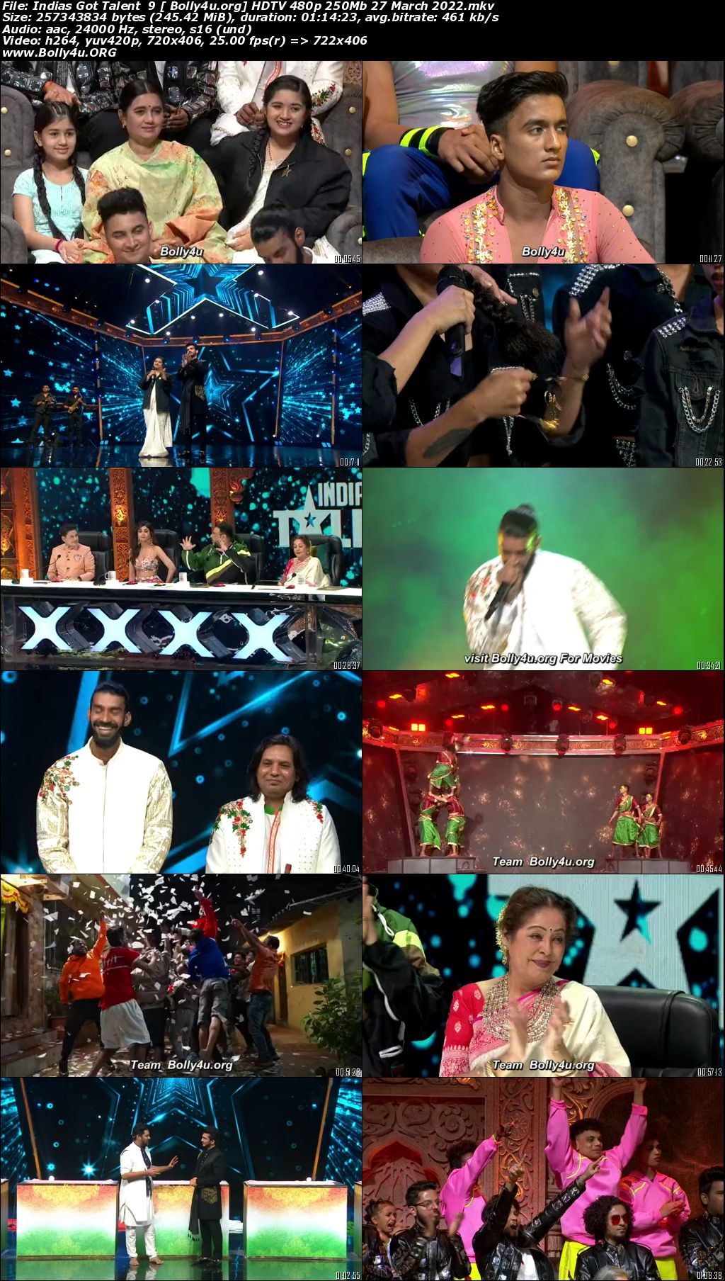 Indias Got Talent  9 HDTV 480p 250Mb 27 March 2022 Download