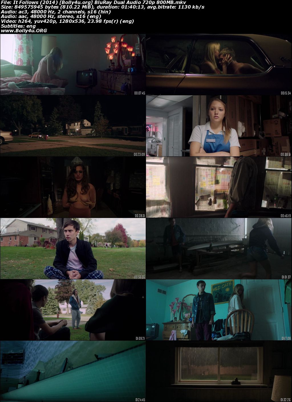 It Follows 2014 BluRay Hindi Dual Audio 720p 480p Download