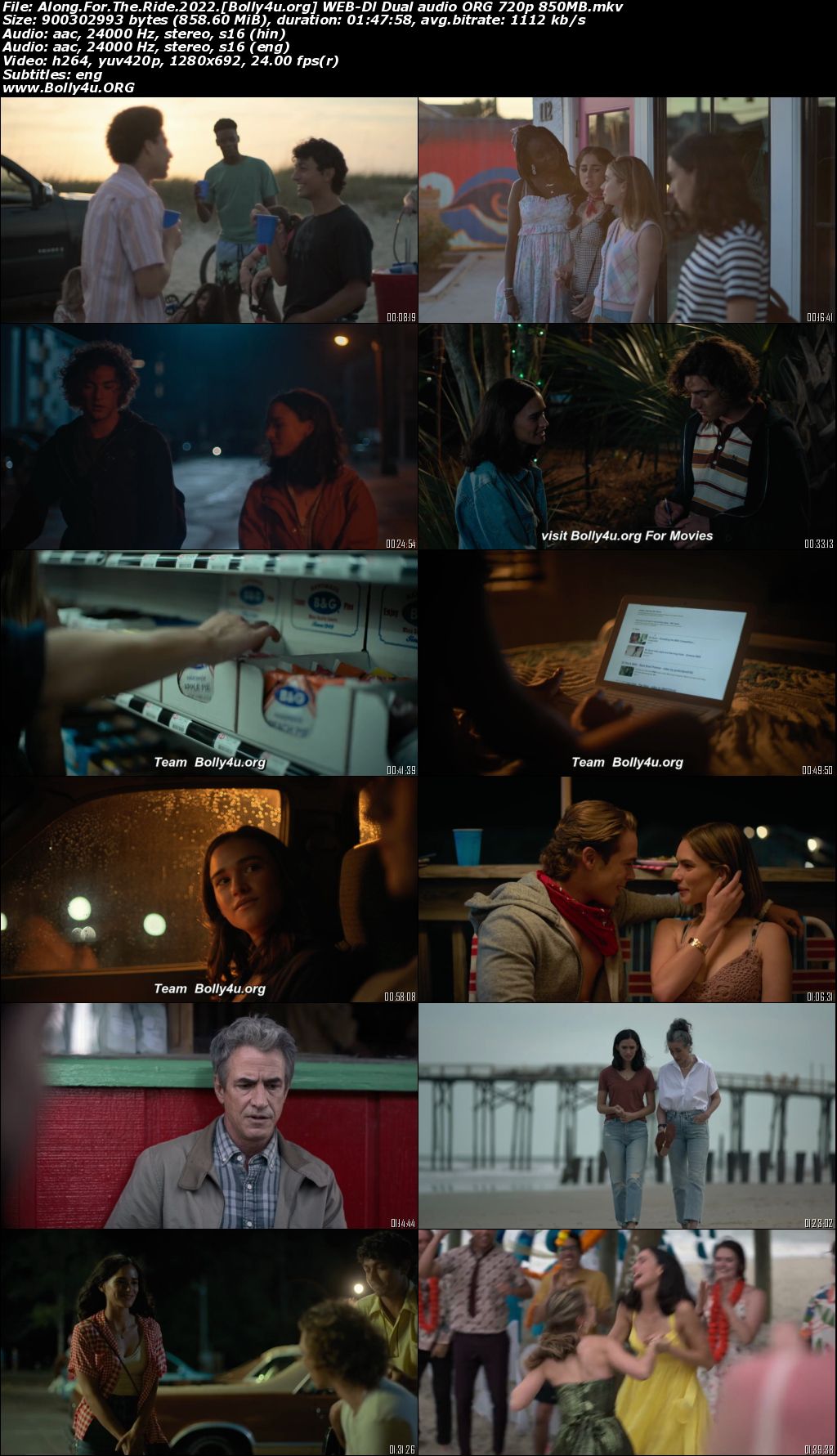 Along For The Ride 2022 WEB-DL Hindi Dual Audio ORG 720p 480p Download