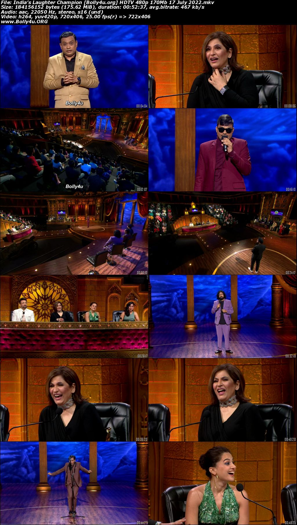 Indias Laughter Champion HDTV 480p 170Mb 17 July 2022 Download