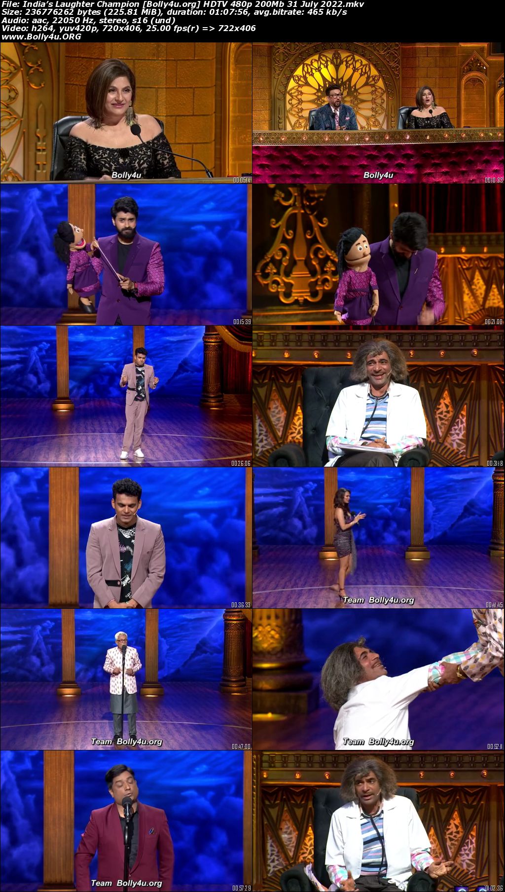 Indias Laughter Champion HDTV 480p 200Mb 31 July 2022 Download