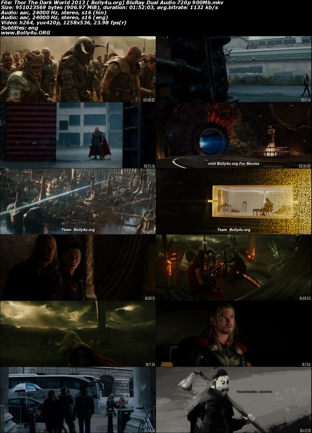 Thor The Dark World 2013 BluRay Hindi Dual Audio ORG Full Movie Download 720p 480p