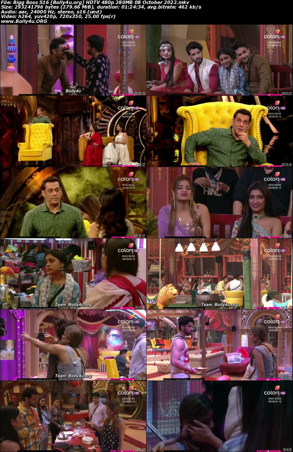 Bigg Boss S16 HDTV 480p 280MB 08 October 2022 Download