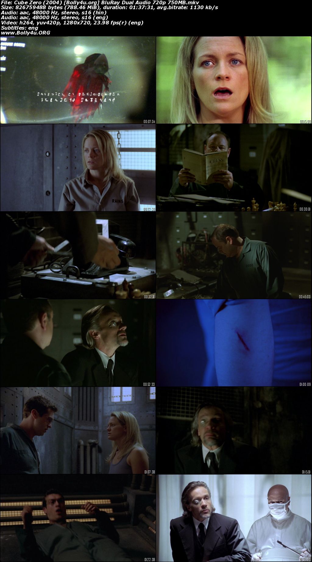 Cube Zero 2004 BluRay Hindi Dual Audio Full Movie Download 720p 480p