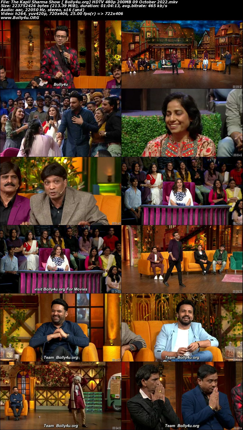 The Kapil Sharma Show HDTV 480p 200MB 09 October 2022 Download