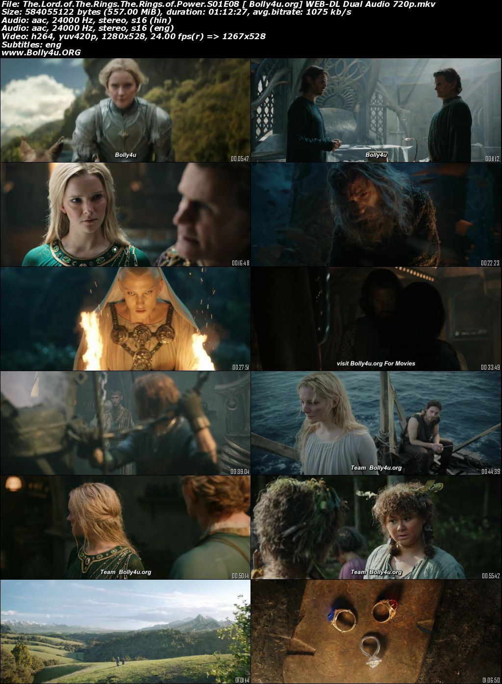 The Lord of The Rings The Rings of Power 2022 WEB-DL Hindi Dual Audio ORG S01 Complete Download 720p
