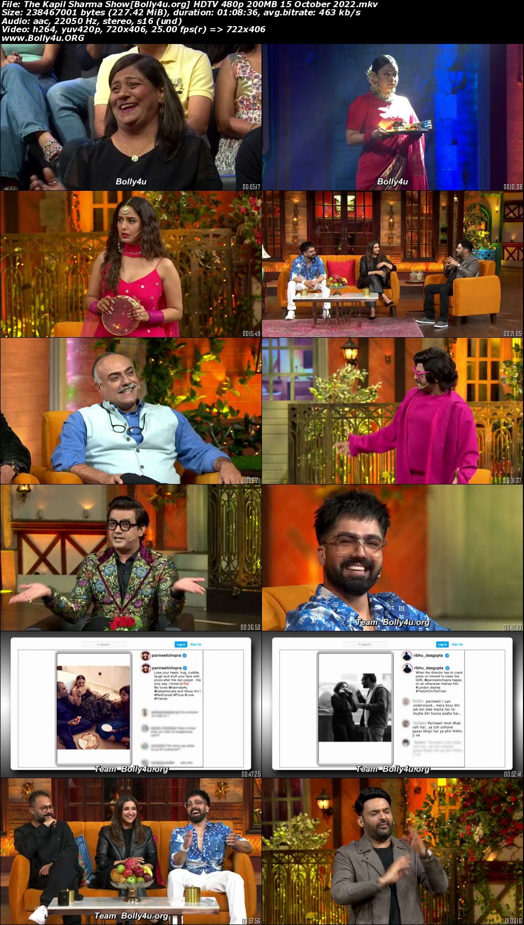 The Kapil Sharma Show HDTV 480p 200MB 15 October 2022 Download