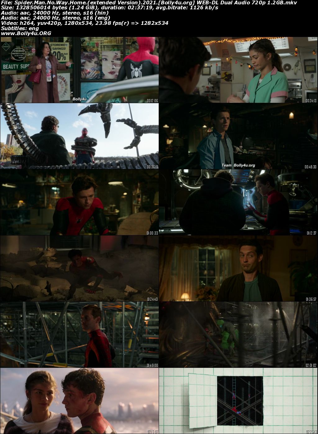 Spider-Man No Way Home 2021 WEB-DL Extended Hindi Dual Audio ORG Full Movie Download 1080p 720p 480p