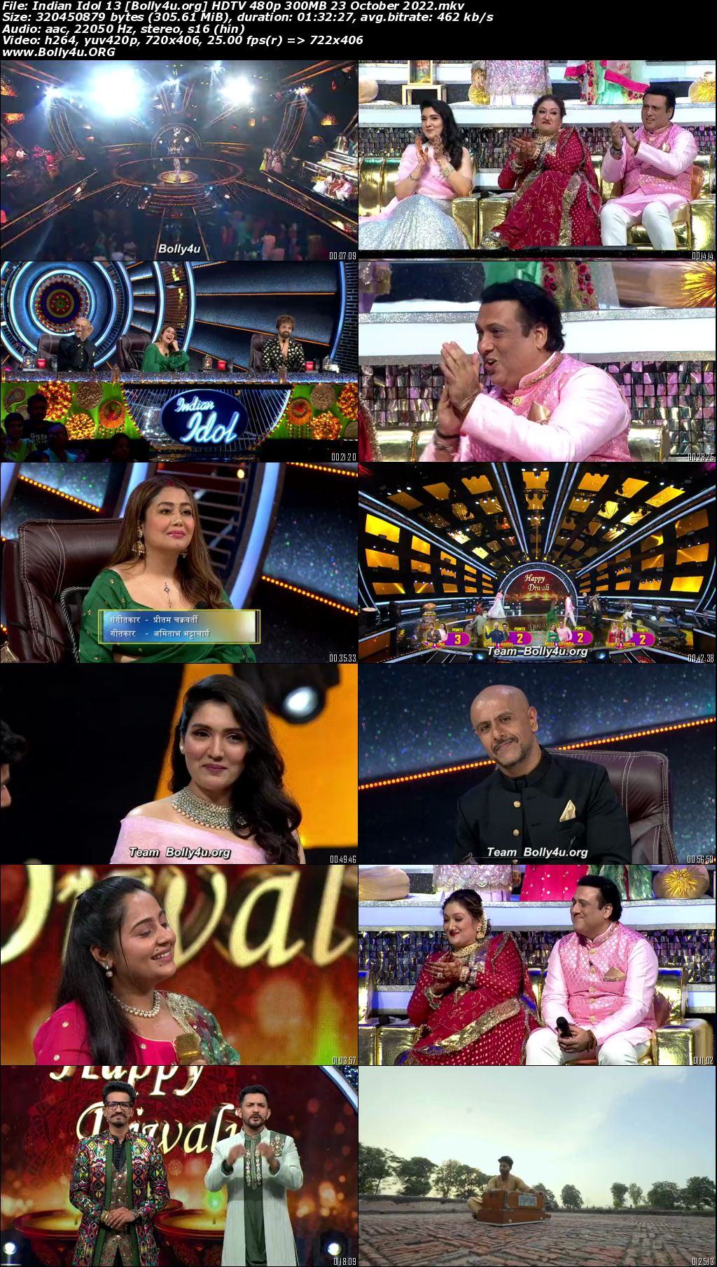 Indian Idol 13 HDTV 480p 300MB 23 October 2022 Download