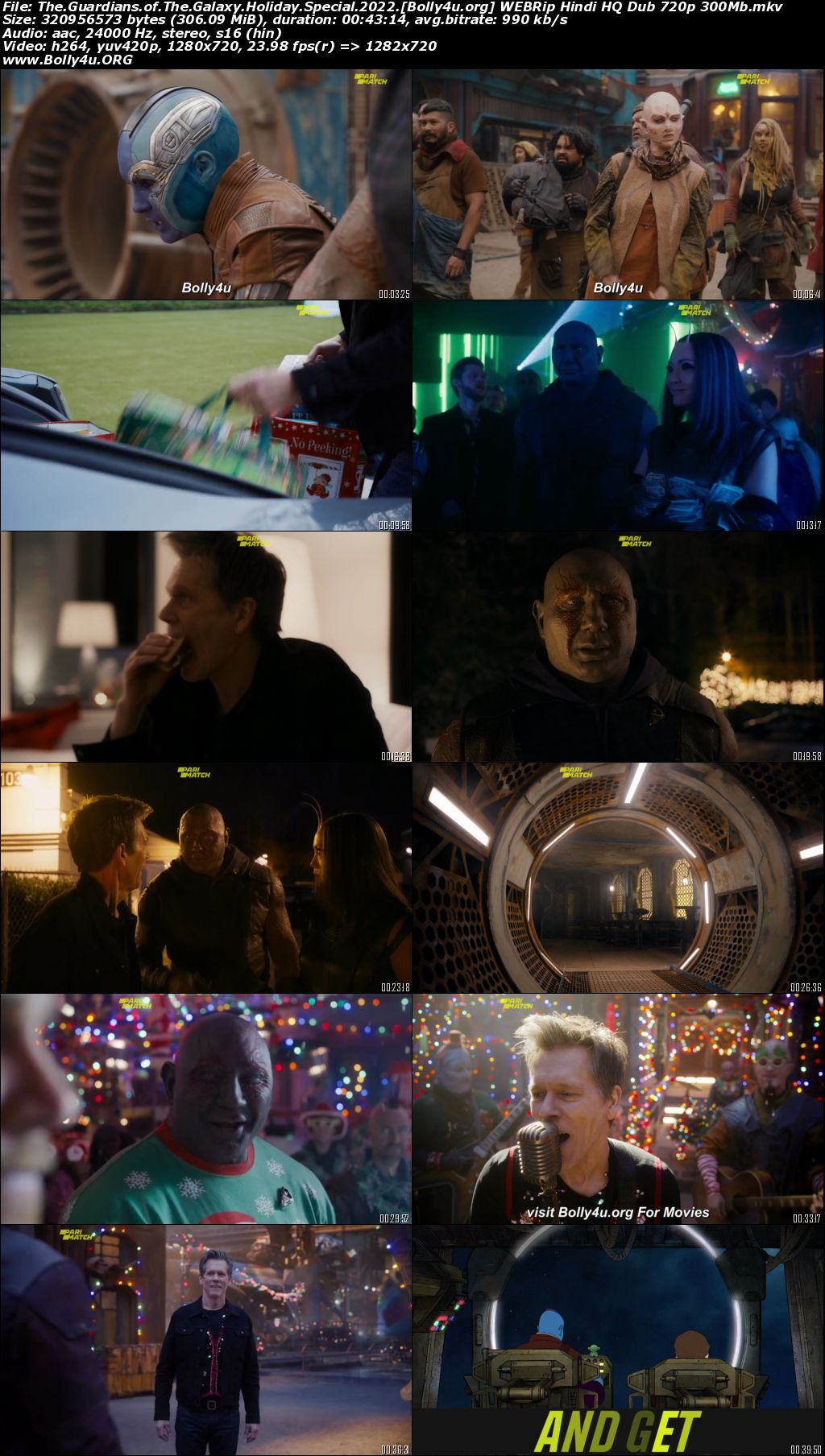 The Guardians of The Galaxy Holiday Special 2022 WEBRip Hindi HQ Dubbed 720p 480p Download