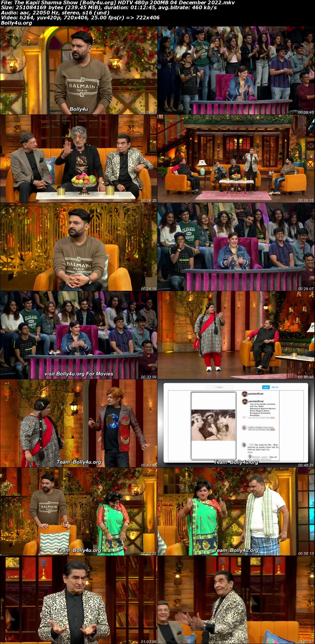 The Kapil Sharma Show HDTV 480p 200MB 04 December 2022 Download