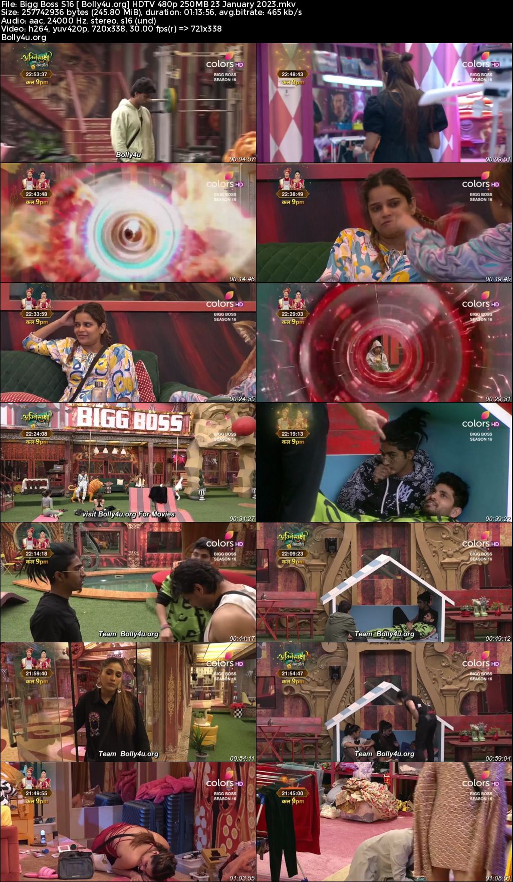 Bigg Boss S16 HDTV 480p 250MB 23 January 2023 Download