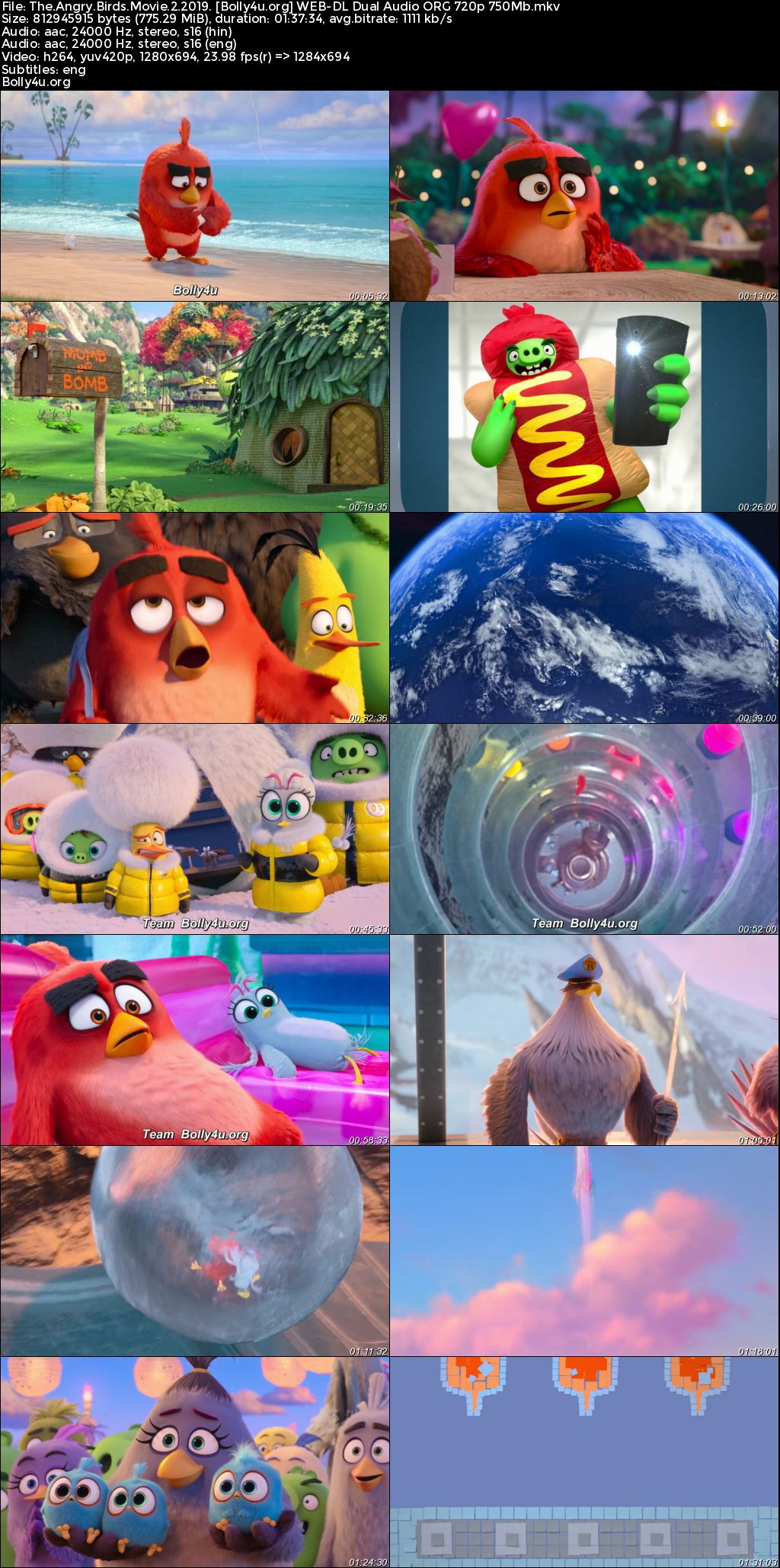 The Angry Birds Movie 2 2019 WEB-DL Hindi Dual Audio ORG Full Movie Download 1080p 720p 480p