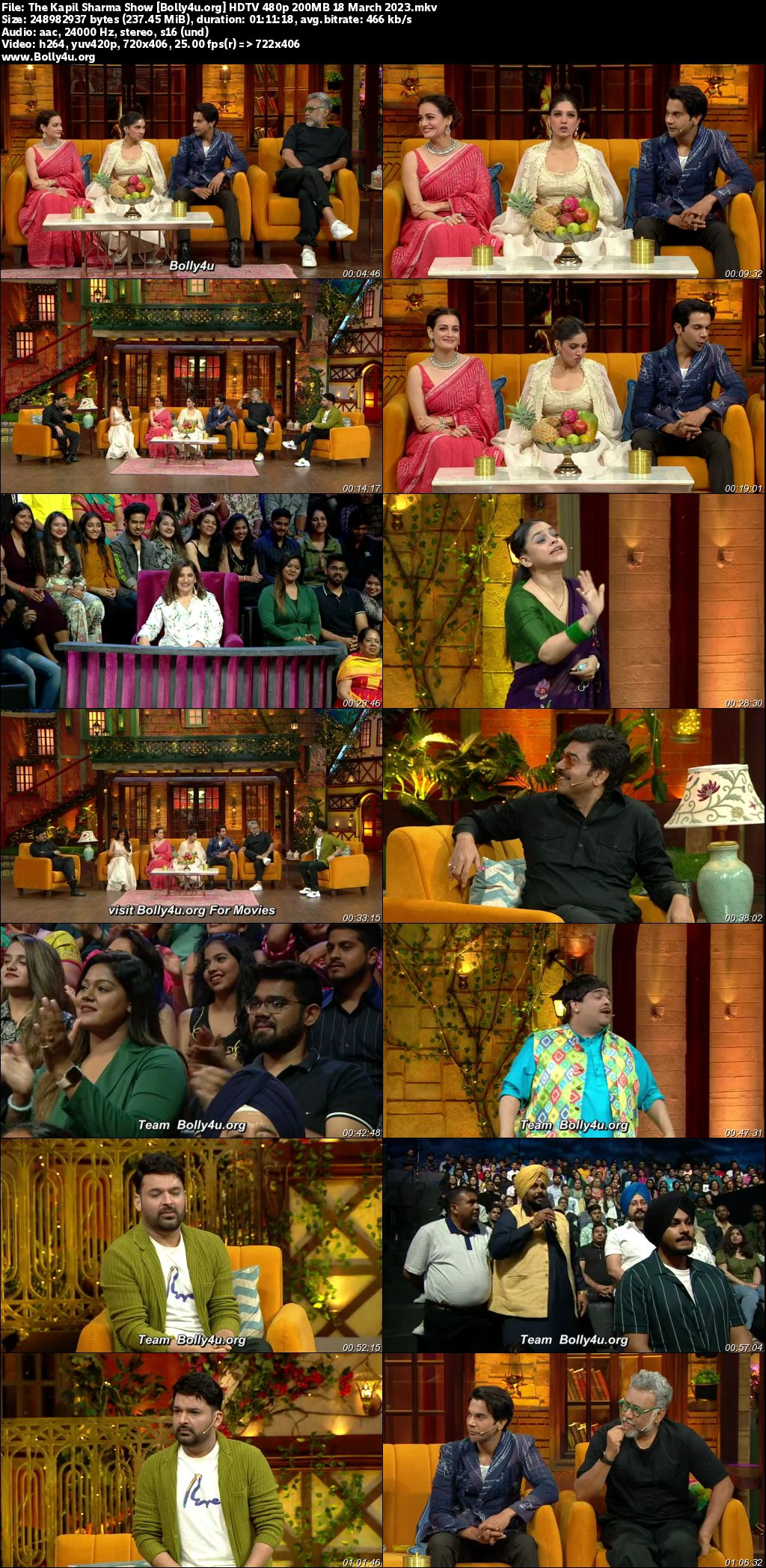 The Kapil Sharma Show HDTV 480p 200MB 18 March 2023 Download
