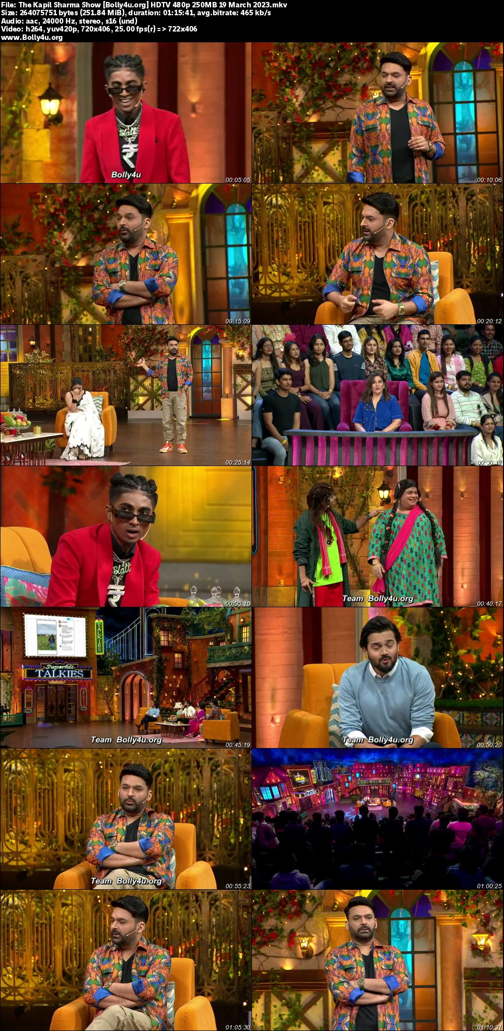 The Kapil Sharma Show HDTV 480p 250MB 19 March 2023 Download