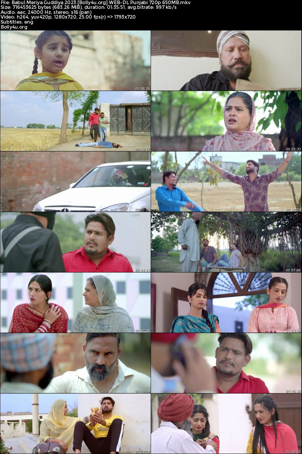 Babul Meriya Guddiya 2023 WEB-DL Punjabi Full Movie Download 1080p 720p 480p