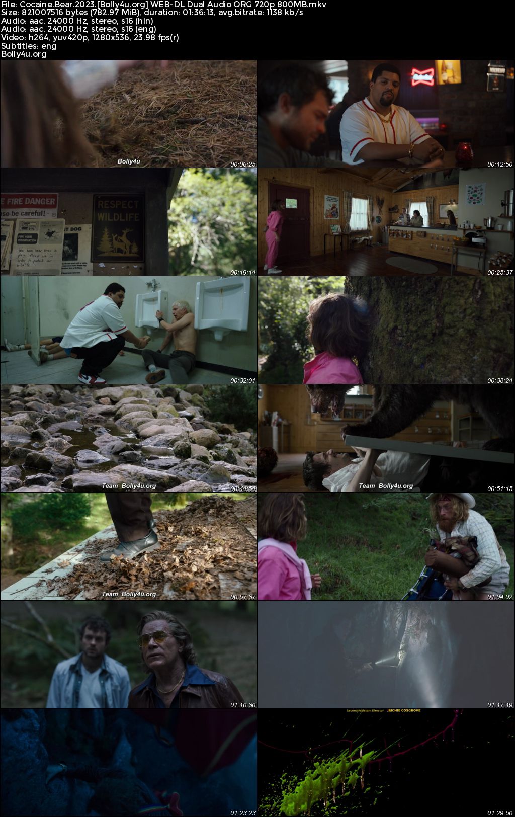 Cocaine Bear 2023 WEB-DL Hindi Dual Audio ORG Full Movie Download 1080p 720p 480p