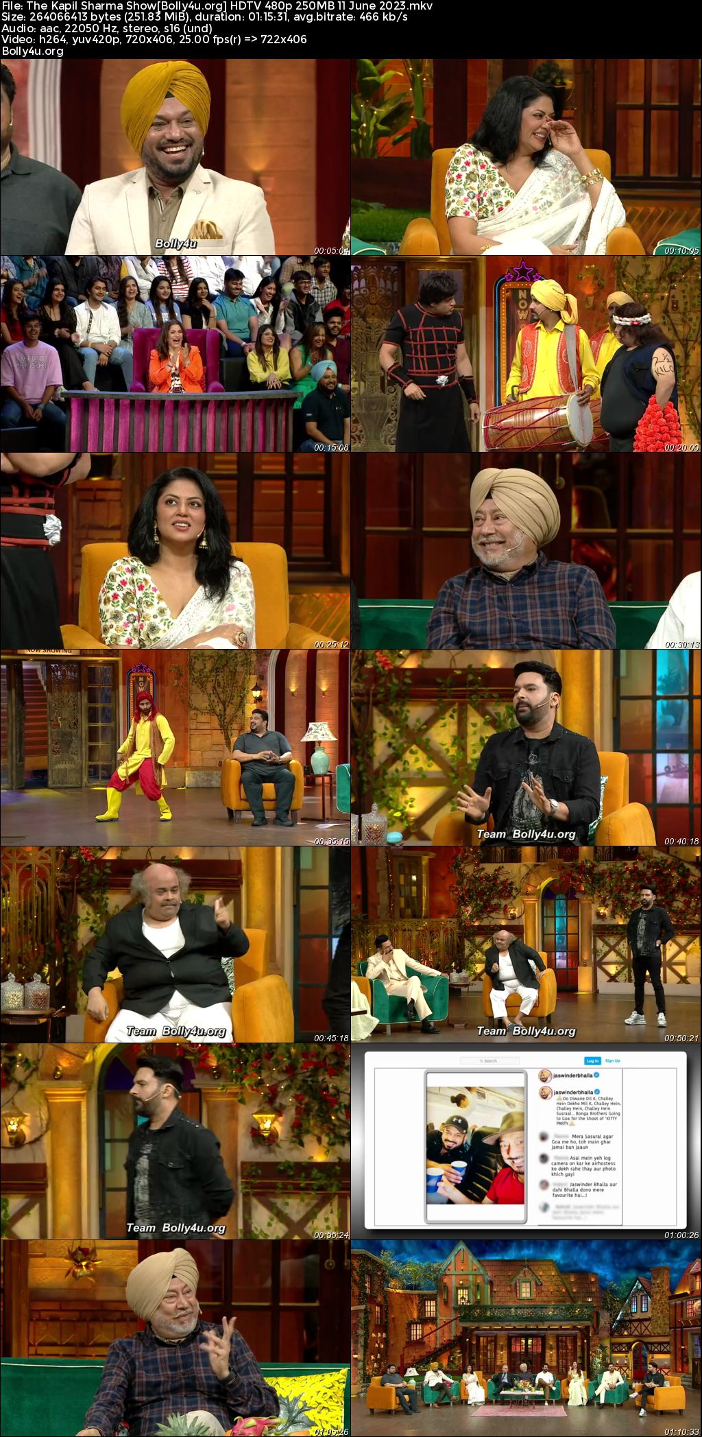 The Kapil Sharma Show HDTV 480p 250MB 11 June 2023 Download