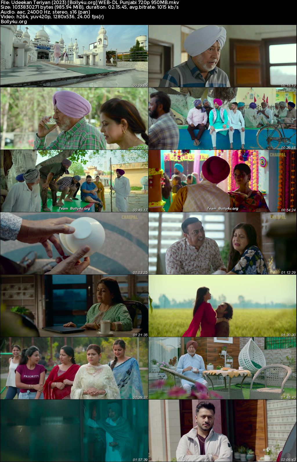 Udeekan Teriyan 2023 WEB-DL Punjabi Full Movie Download 1080p 720p 480p