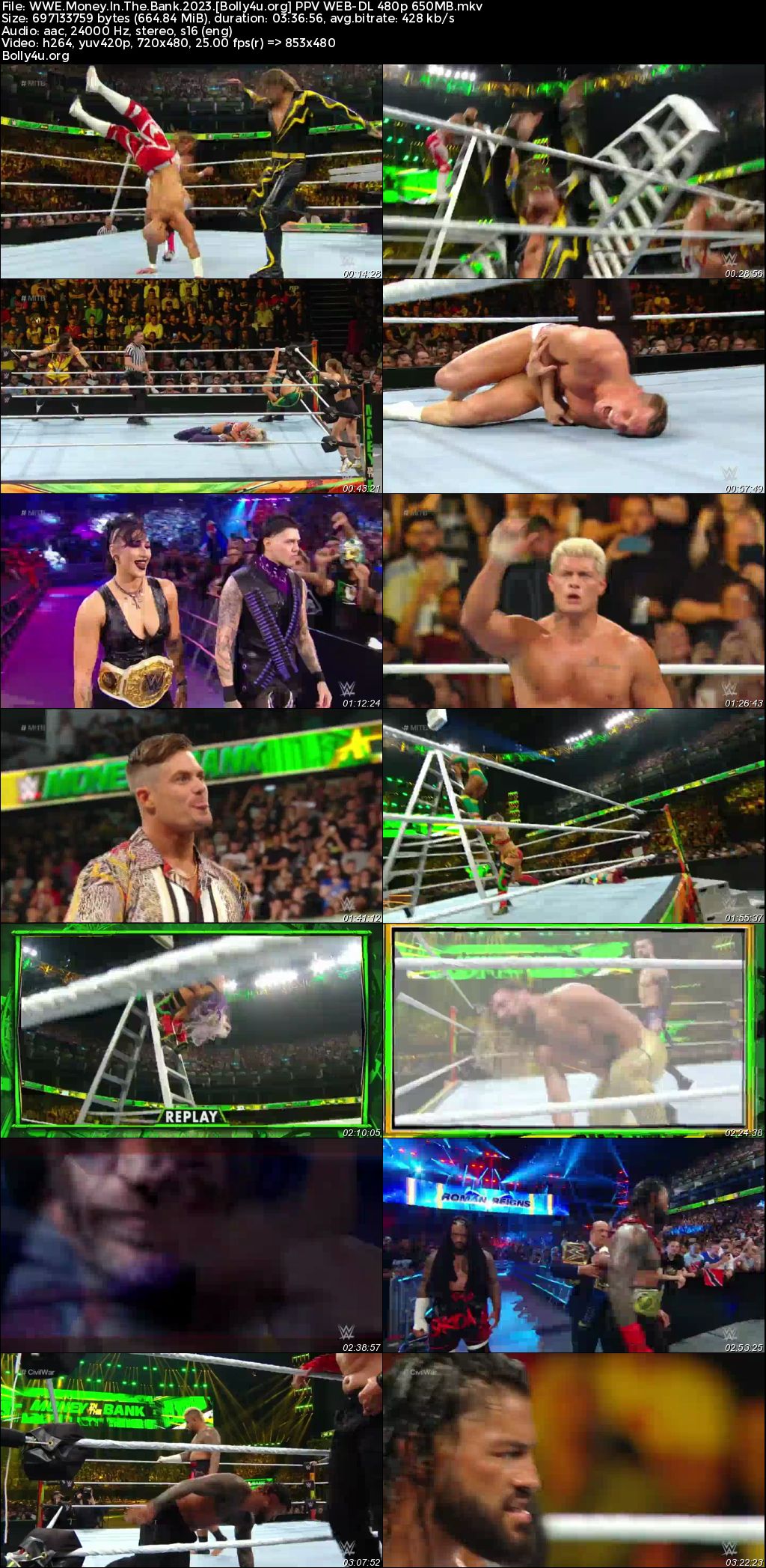 WWE Money In The Bank 2023 WEB-DL PPV 720p 480p Download
