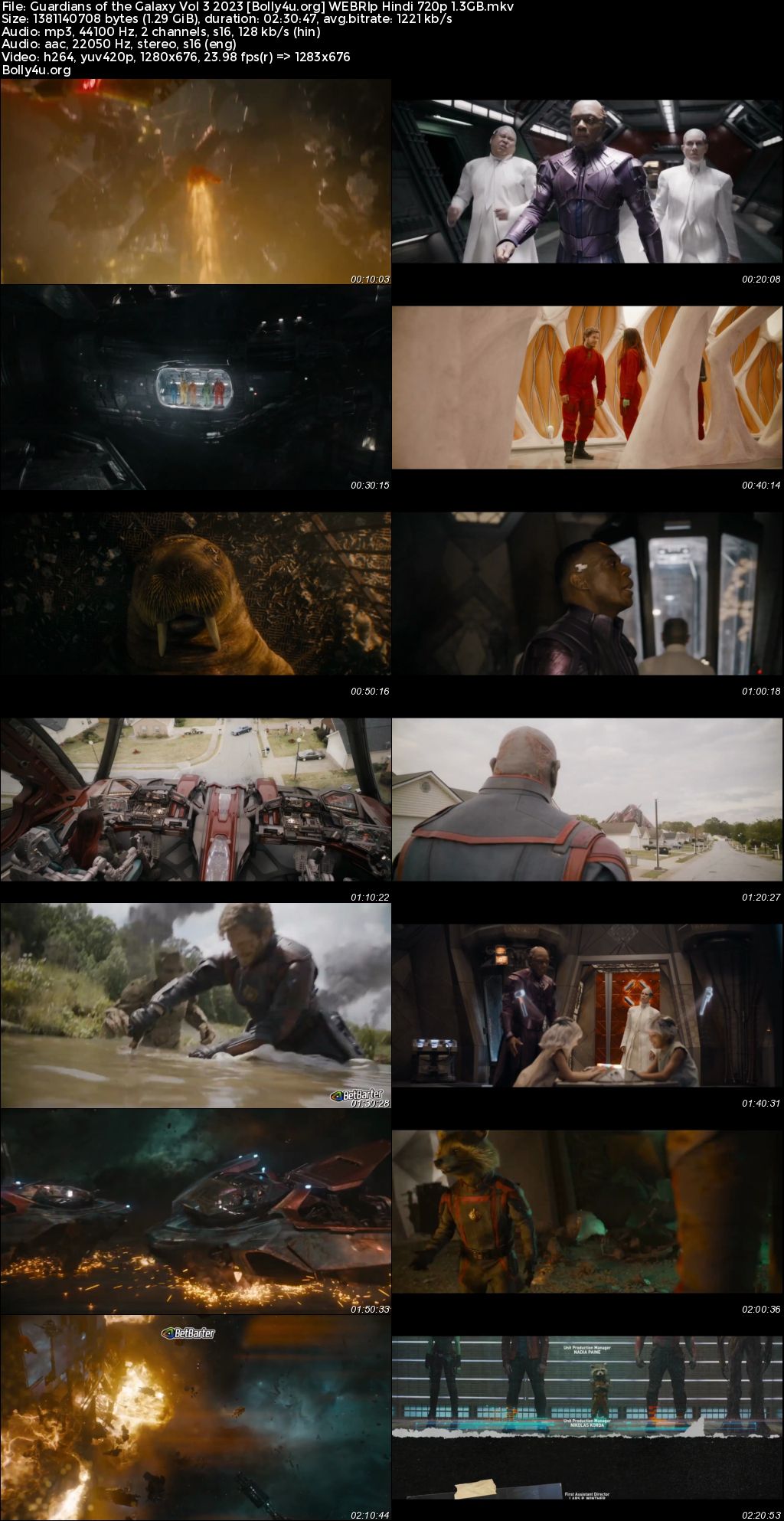 Guardians of The Galaxy Vol 3 2023 WEBRip Hindi CLEAN Dual Audio Full Movie Download 1080p 720p 480p