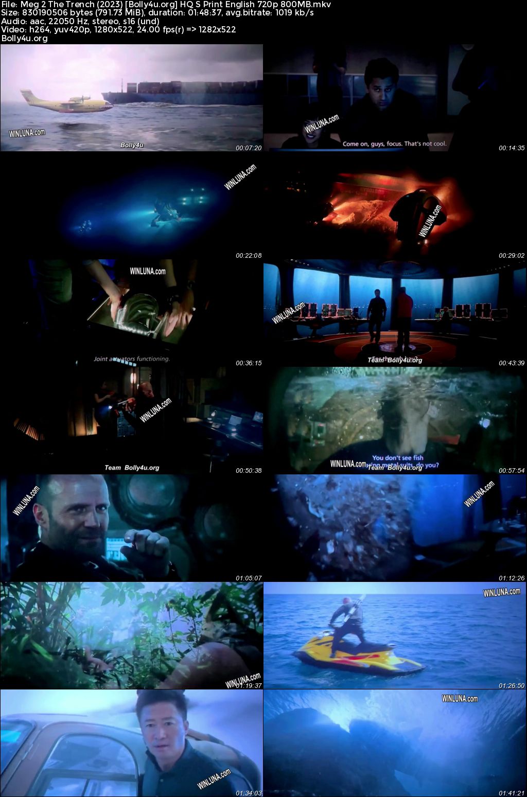 Meg 2 The Trench 2023 HQ S Print English Full Movie Download 720p 480p