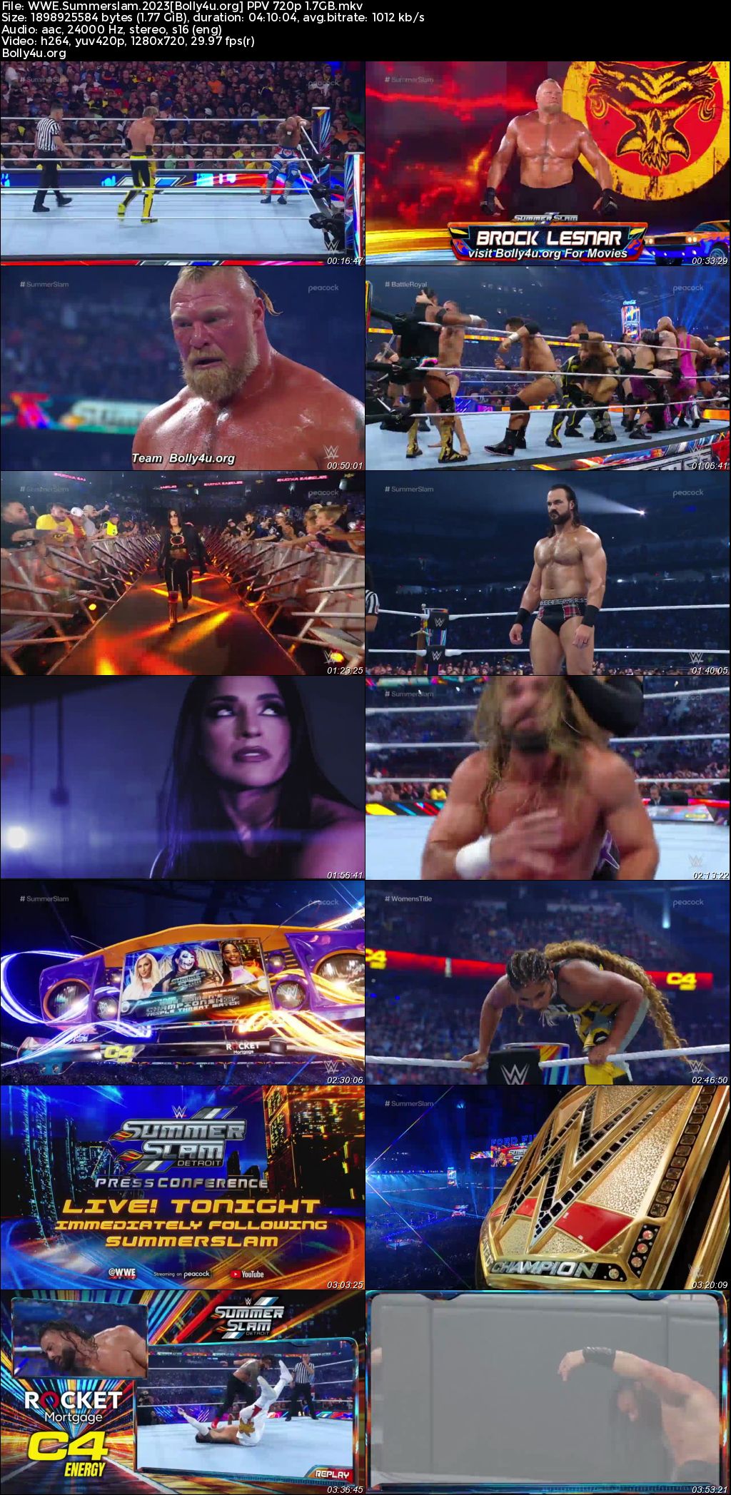 WWE Summerslam 2023 PPV Maine Event 720p 480p Download