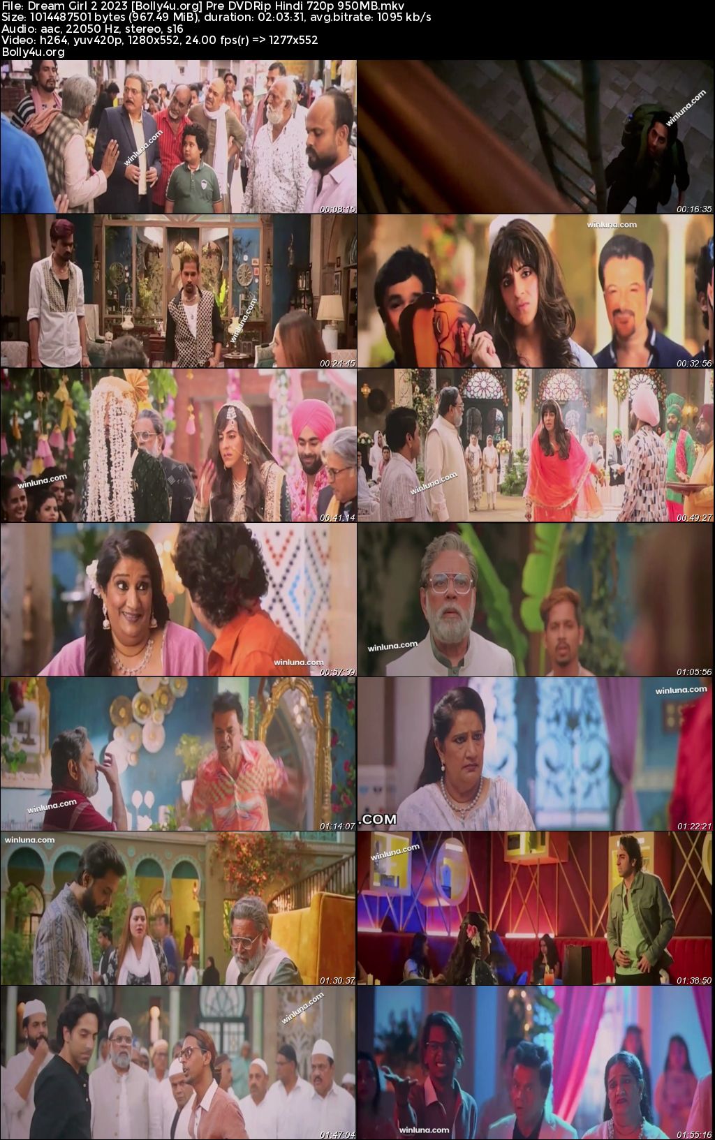 Dream Girl 2 2023 Pre DVDRip Hindi Full Movie Download 1080p 720p 480p