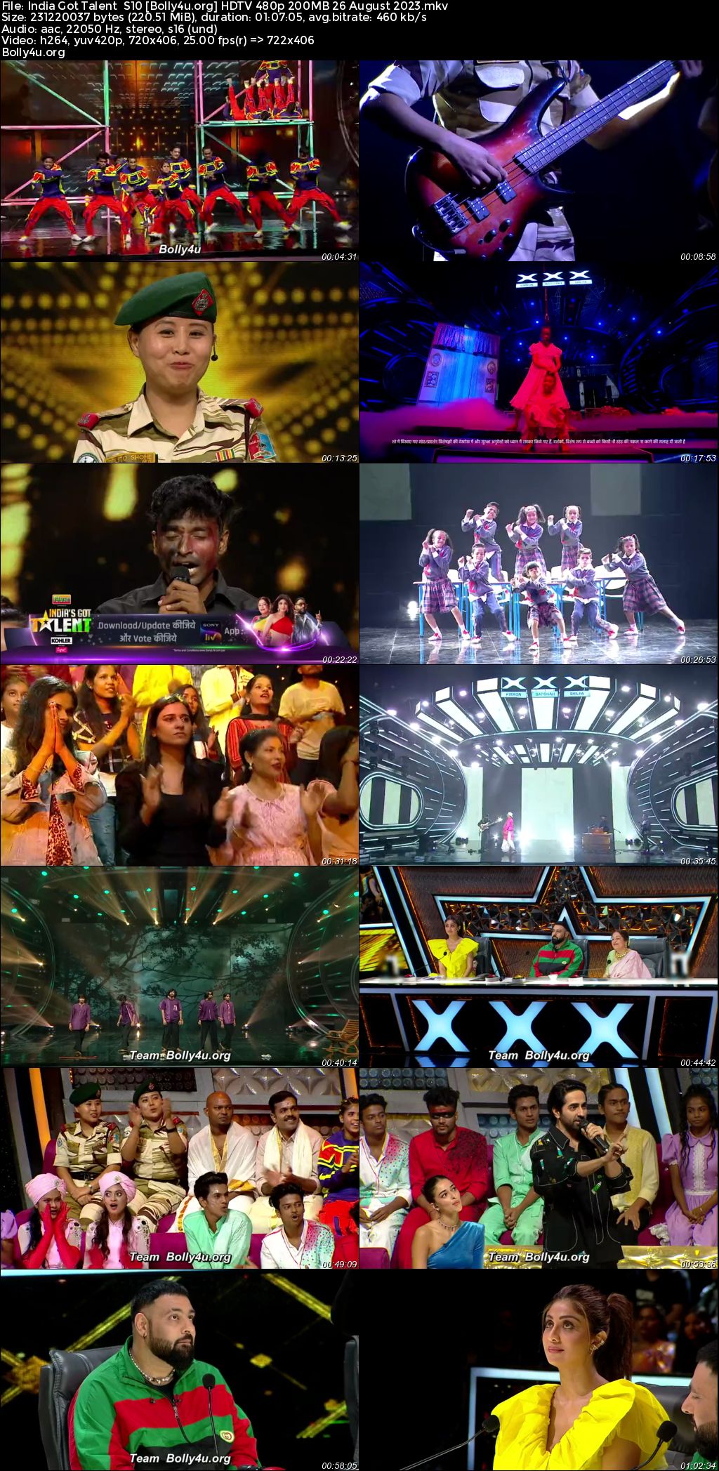India Got Talent S10 HDTV 480p 200MB 26 August 2023 Download