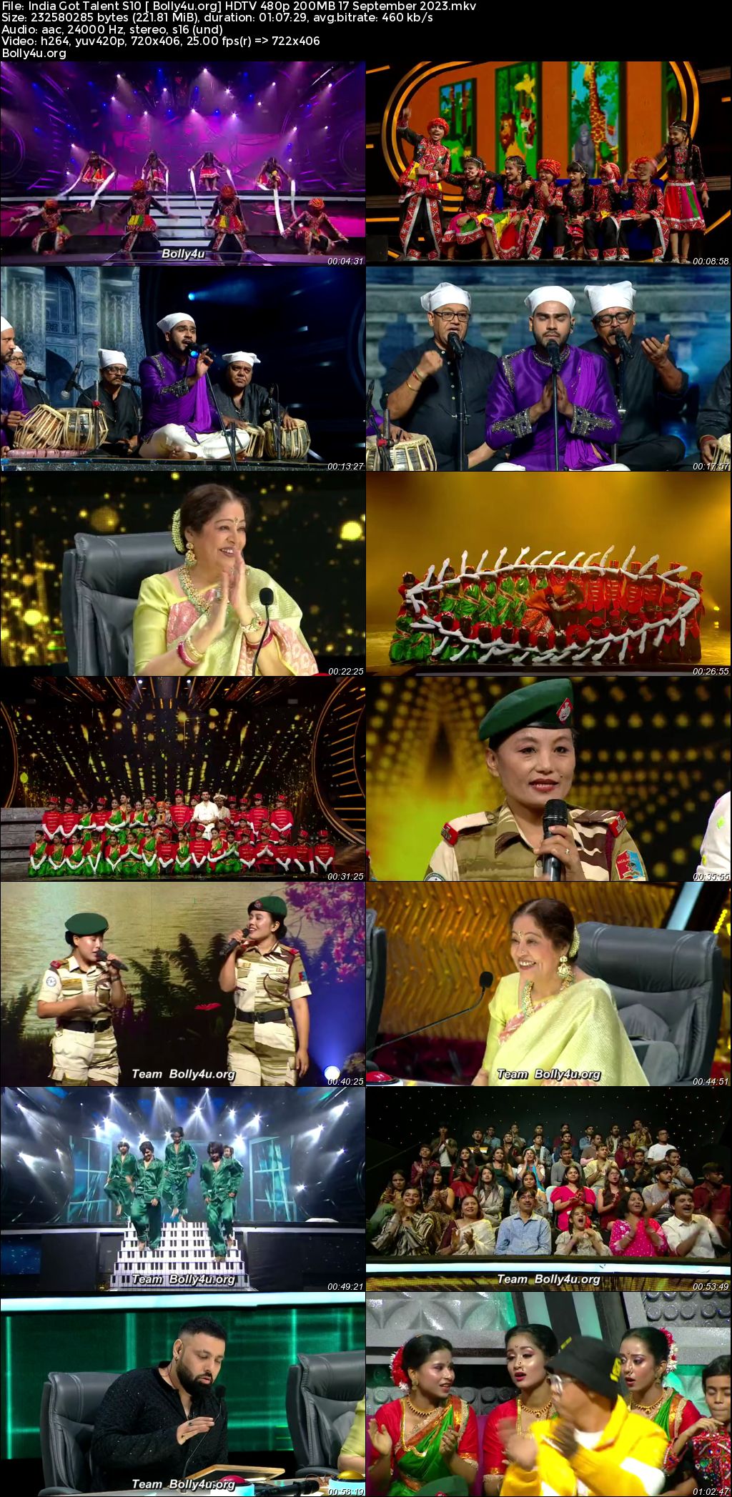 India Got Talent S10 HDTV 480p 200MB 17 September 2023 Download