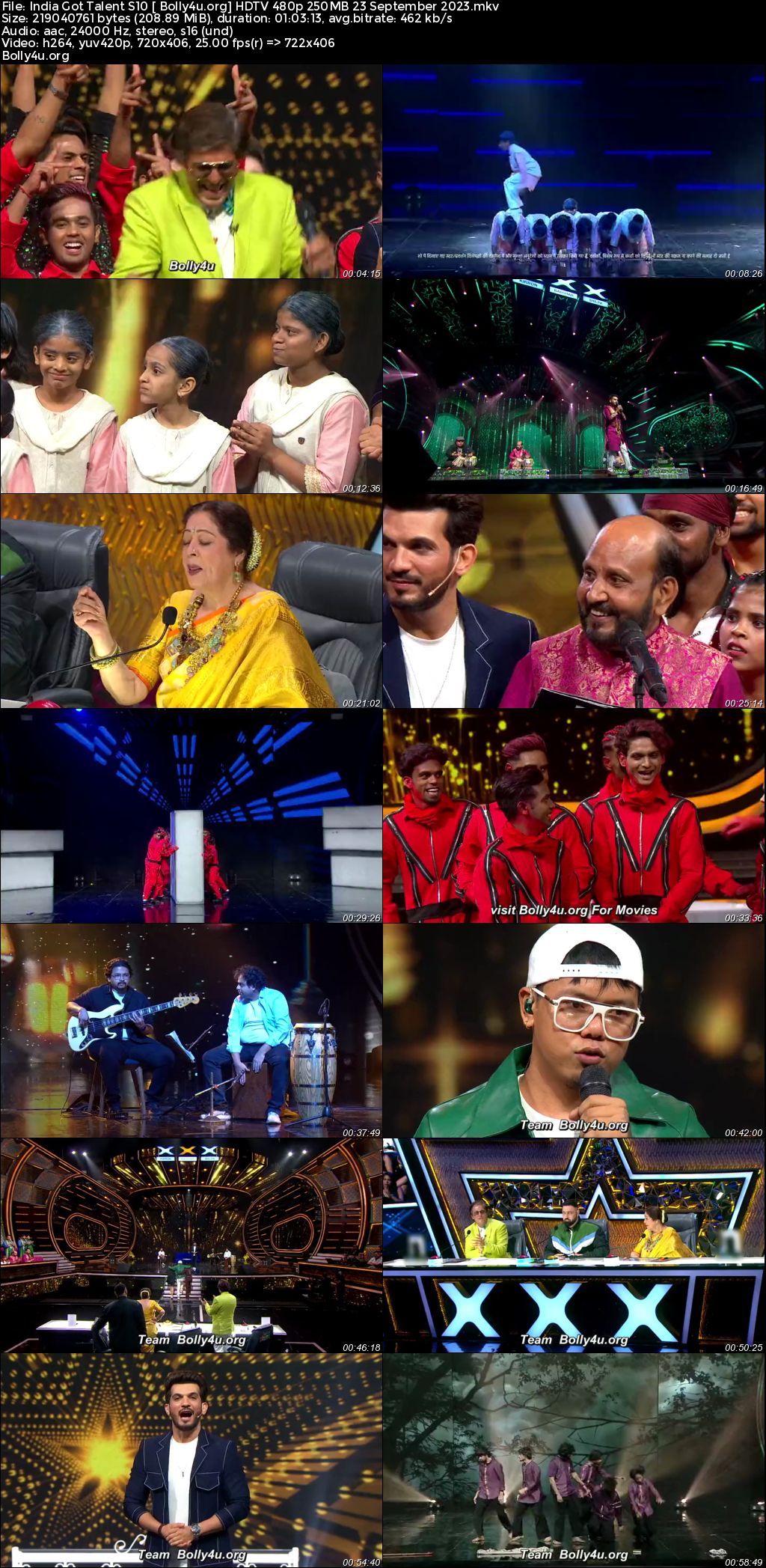 India Got Talent S10 HDTV 480p 250MB 23 September 2023 Download