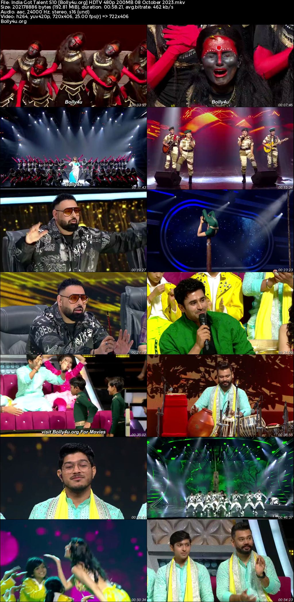  India Got Talent S10 HDTV 480p 200MB 08 October 2023 Download