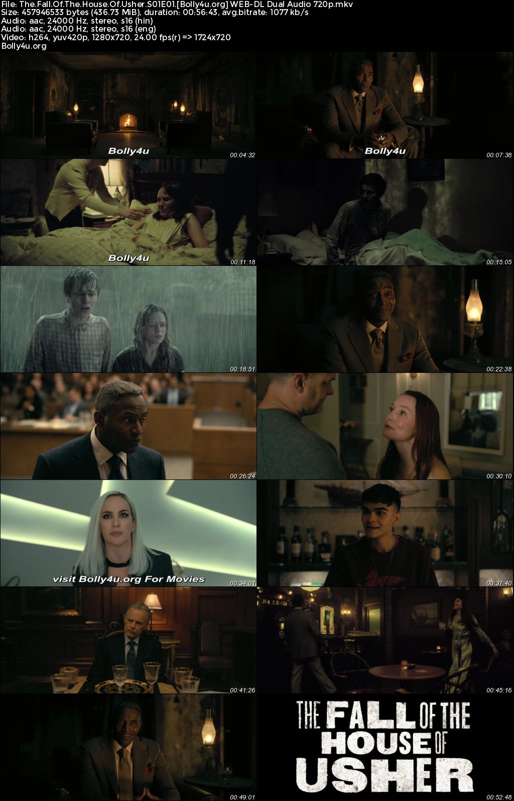 The Fall Of The House Of Usher 2023 WEB-DL Hindi Dual Audio ORG S01 Complete Download 720p 480p