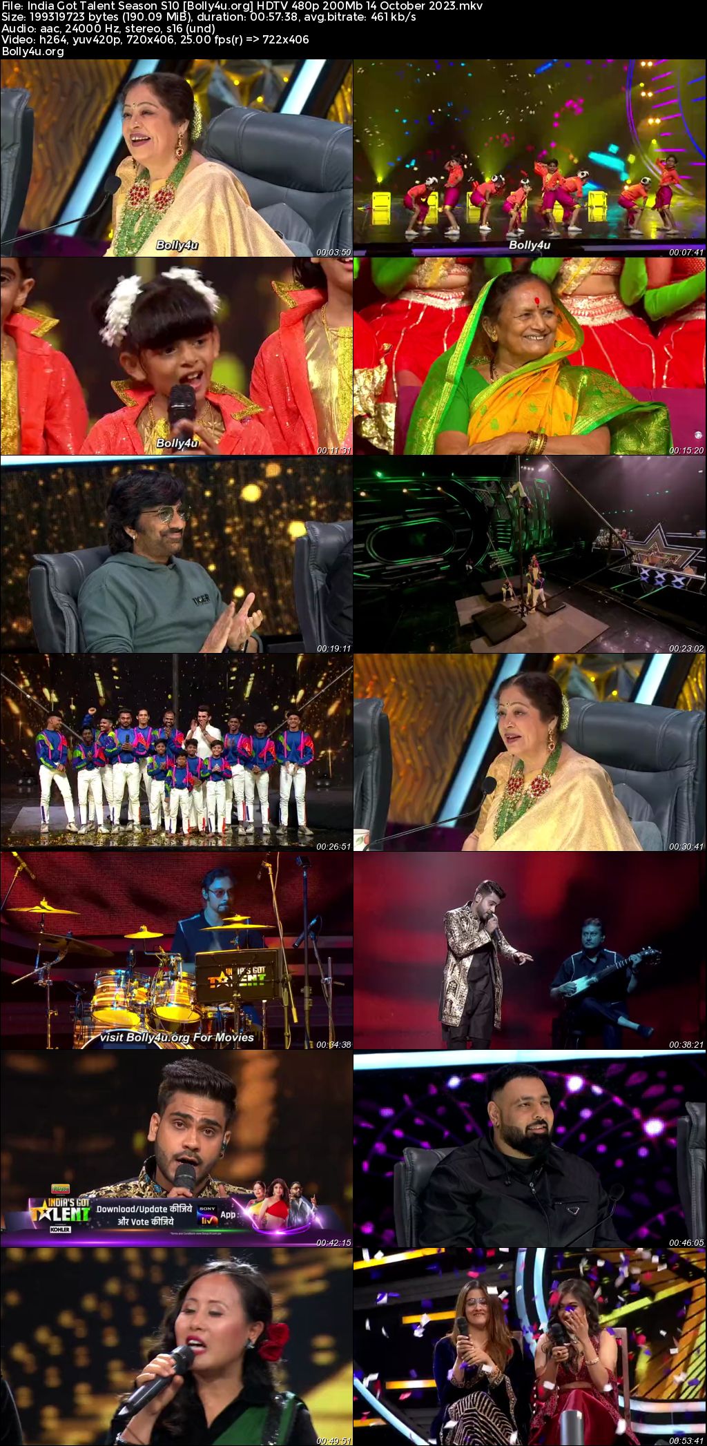 India Got Talent Season S10 HDTV 480p 200Mb 14 October 2023 Download