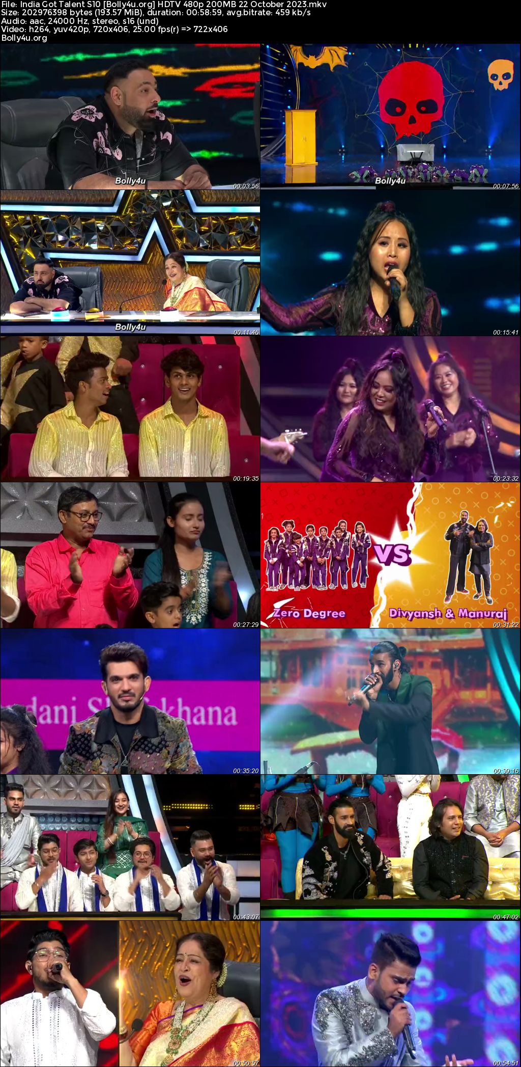 India Got Talent Season S10 HDTV 480p 200Mb 22 October 2023 Download