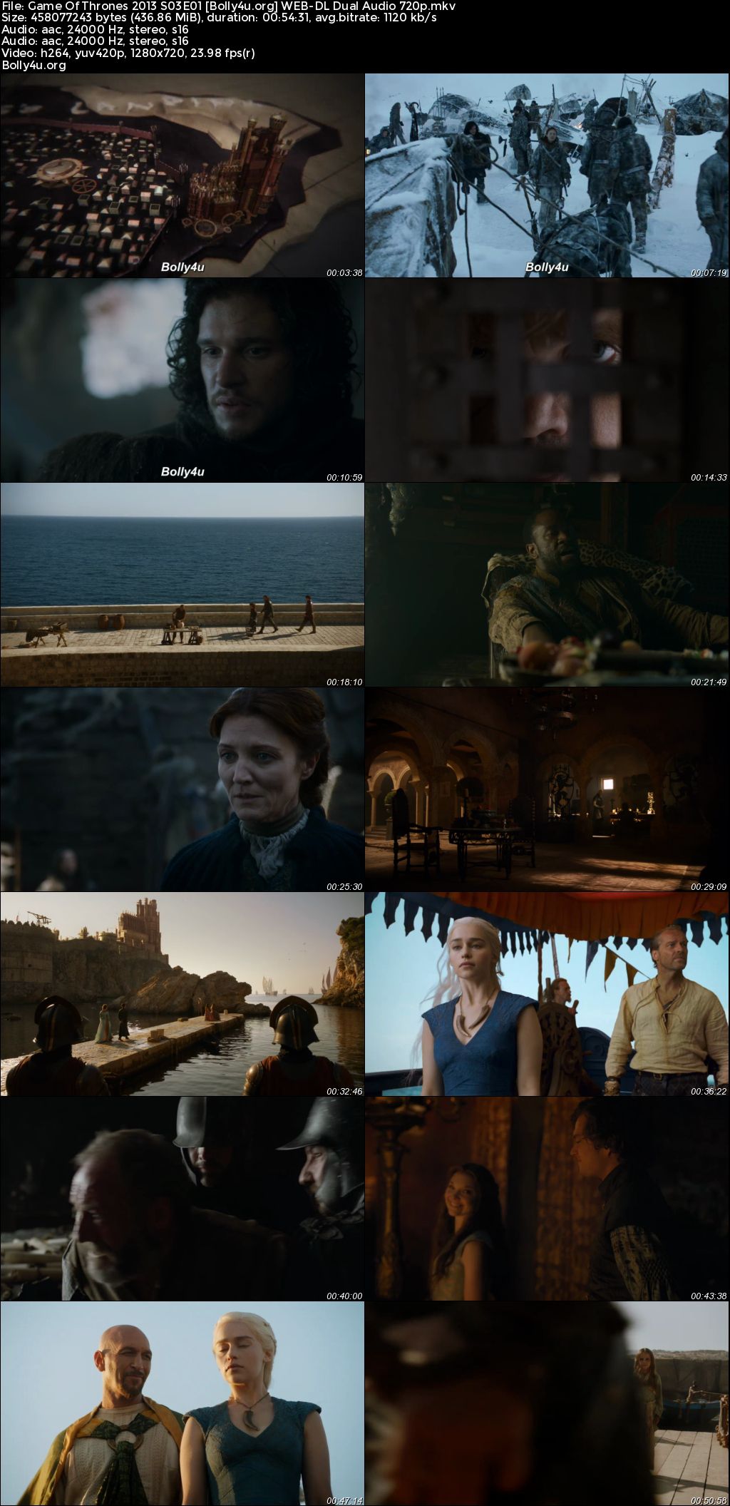 Game Of Thrones 2013 WEB-DL Hindi Dual Audio ORG S03 Complete Download 720p 480p