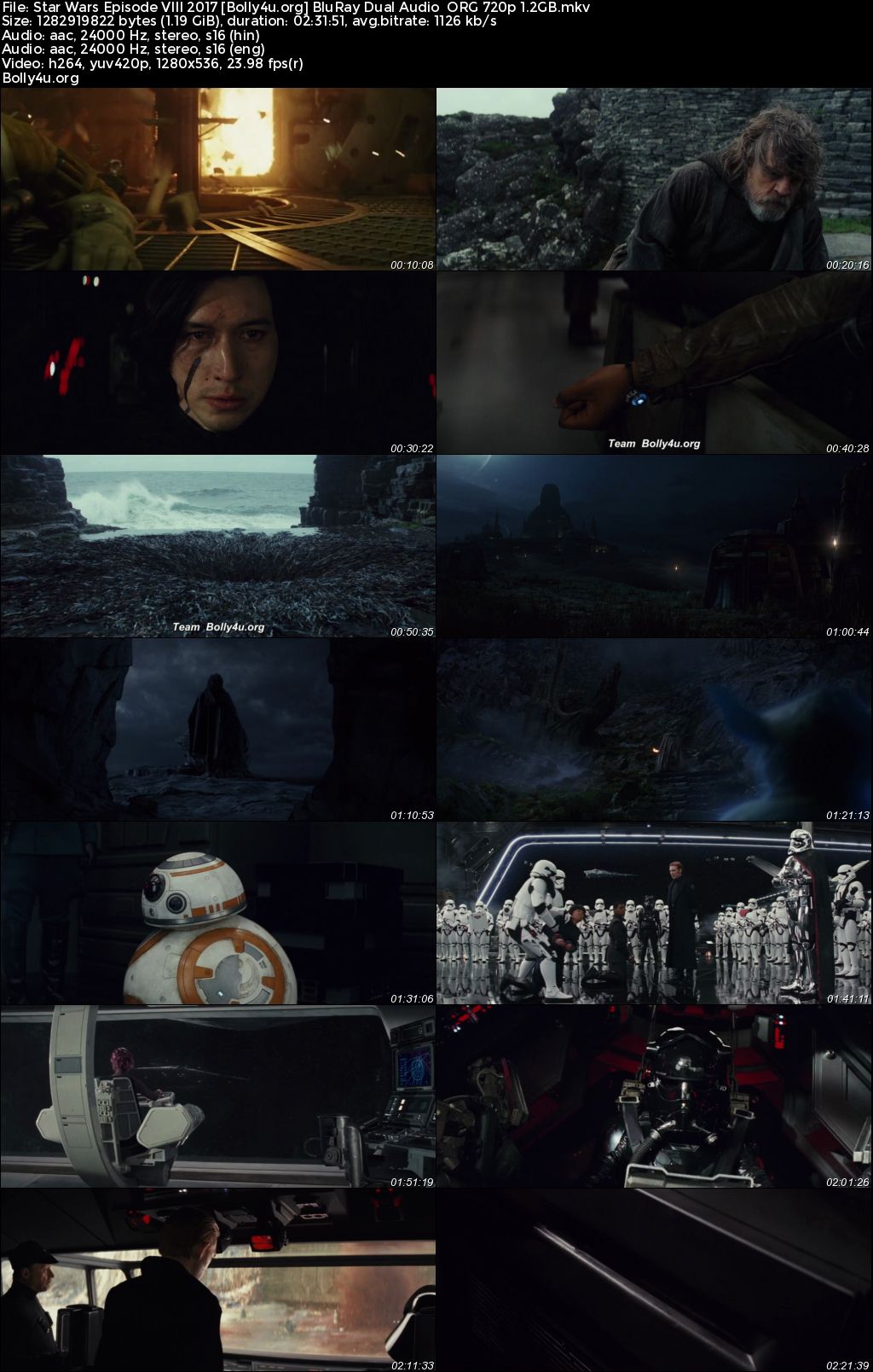 Star Wars The Last Jedi 2017 BluRay Hindi Dual Audio ORG Full Movie Download 1080p 720p 480p