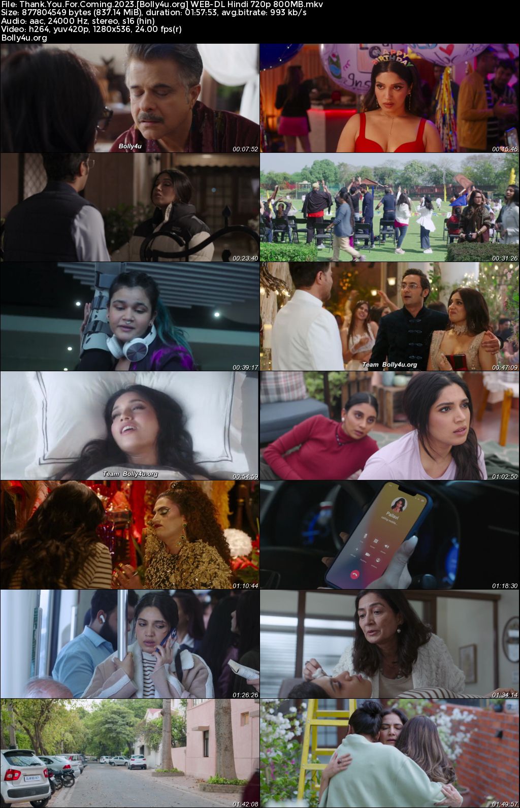 Thank You For Coming 2023 WEB-DL Hindi Full Movie Download 1080p 720p 480p